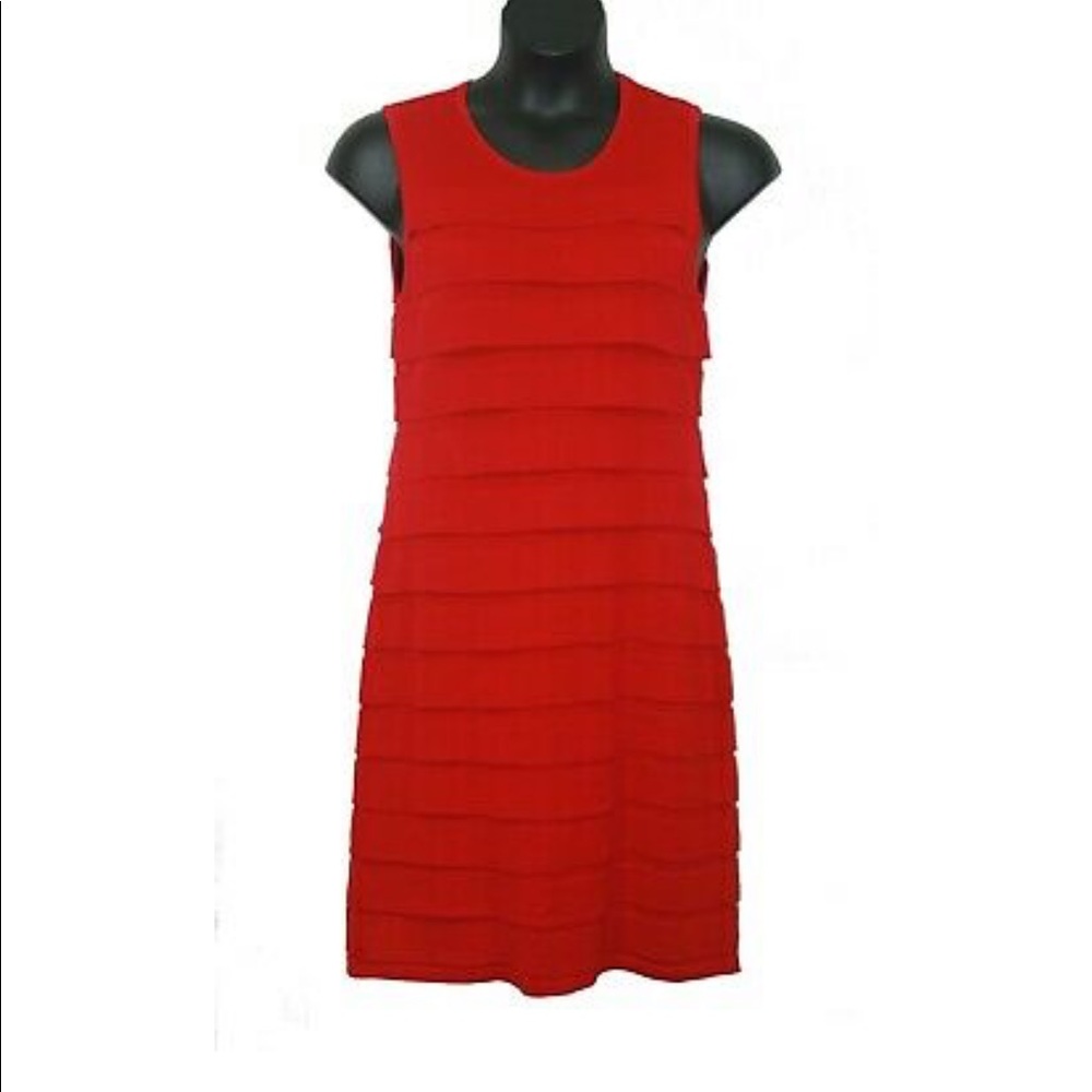 Calvin Klein Knit Tiered Sleeveless Dress
